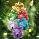 Top Market,Sentimental,Christmas,Family,Icon - Family Christmas Sleigh Bells Ring Together - Personalized Custom Shaped Acrylic Ornament