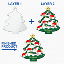 Gift For Couples,Family,Happy,Christmas - Family Friend Santa Hat Christmas Tree - Personalized 2-Layered Mix Ornament