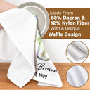 Gift For Wife,Gift For Mother,Gift For Grandma,Happy,Family - Family Grandma Mom Watercolor Birth Flower Jar - Personalized Kitchen Towel