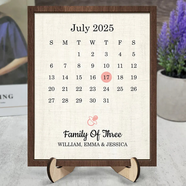 Gift For Couples,Gift For Husband,Gift For Wife,Old Couples,Parents,Gift For Mother,Gift For Father,Gift For Sibling,Gift For Sisters,Gift For Brothers,Family,Love - Family Love Keepsake - Personalized 2-Layered Wooden Plaque With Stand