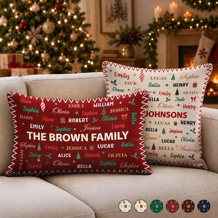 Family Name Christmas - Personalized Pillow