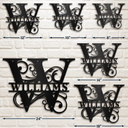 Family,Backyard - Family Name Monogram - Personalized Cutout Metal Sign