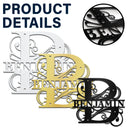 Family,Backyard - Family Name Monogram - Personalized Cutout Metal Sign