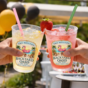 Top Market,Family,Outdoor Decor,Custom Text,Happy - Family Poolside Paradise Backyard Flamingo Party Cups - Personalized Frosted Cups