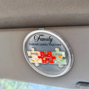 Family - Family Puzzle Linked Together - Personalized Custom Shaped Acrylic Car Visor Clip