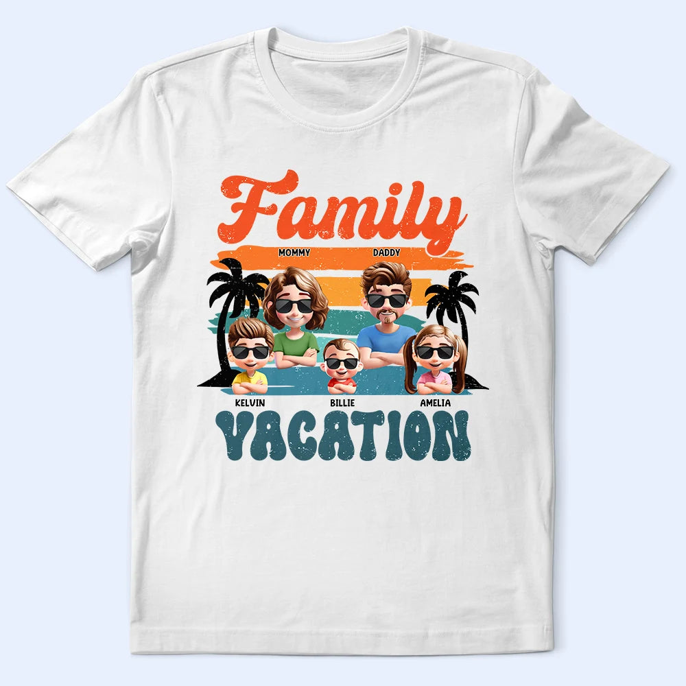 Family Vacation 3D Effect - Personalized T Shirt