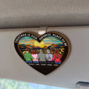 Family, Memorial, Sad - Family Where Life Begins And Love Never Ends - Personalized Custom Shaped Car Visor Clip