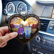 Family, Memorial, Sad - Family Where Life Begins And Love Never Ends - Personalized Custom Shaped Car Visor Clip