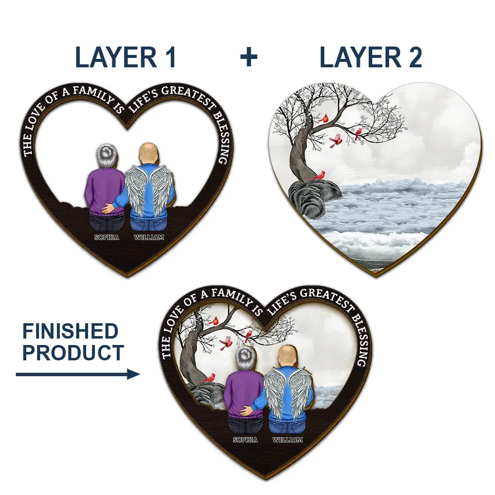 Family, Memorial, Sad - Family Where Life Begins And Love Never Ends - Personalized Custom Shaped Car Visor Clip