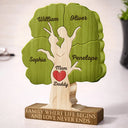 Family,Love,Gift For Mother,Gift For Father - Family Where Life Begins And Love Never Ends - Personalized Custom Shaped Wooden Puzzle