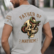 Gift For Father,Gift For Mother,Top Market,Non-Eng,Icon,Proud - Father Of Mayhem - Personalized T Shirt