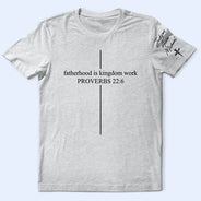 Christian,Top Market,Gift For Husband,Gift For Father,Dad - Children,Non-Eng,Devoted - Fatherhood Is Kingdom Work With Children Names - Personalized T Shirt