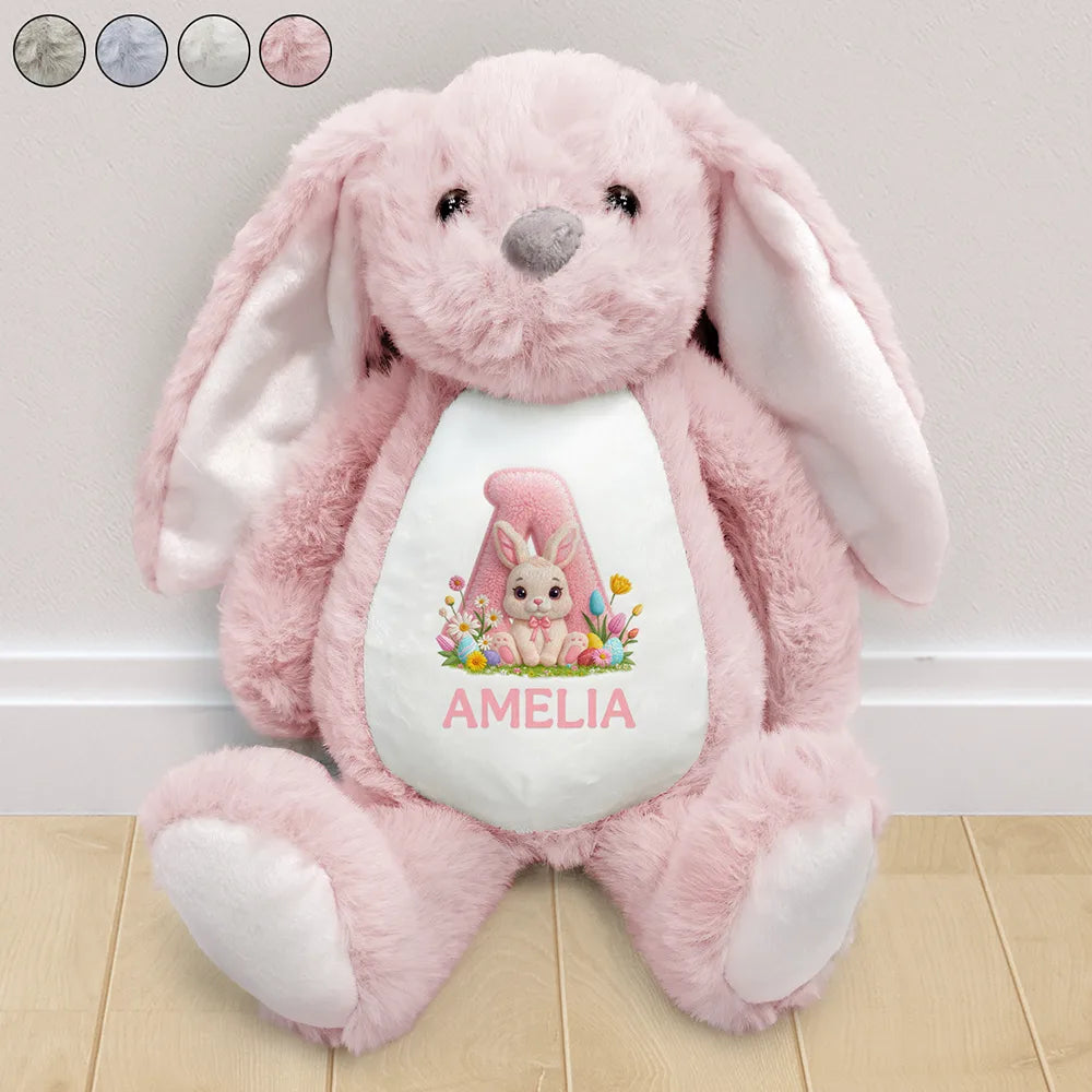 Faux Chenille Rabbit Alphabet Letters - Personalized Soft Toy Bunny