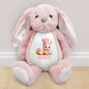 Easter, Happy, Gift For Kids, Parents - Faux Chenille Rabbit Alphabet Letters - Personalized Soft Toy Bunny