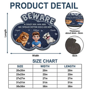 Pet Lovers,Pet Mom,Pet Dad,Pet Couple,Cat Lovers,Cat Mom,Cat Dad,Cat Couple,Dog Lovers,Dog Mom,Dog Dad,Dog Couple,Gift For Women,Gift For Men,Happy,Top Market - Faux Embroidery Effect A Crazy Cat Lady And Her Spoiled Rotten Dogs Cats - Personalized Custom Shaped Doormat