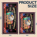 Independence Day,America 250th,Family,Proud - Faux Embroidery Effect America 250th Anniversary Family Name - Personalized Tablecloth