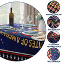 Independence Day,America 250th,Family,Proud - Faux Embroidery Effect America 250th Anniversary Family Name - Personalized Tablecloth