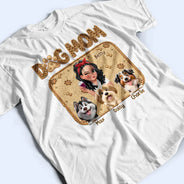 Pet Lovers,Pet Mom,Dog Lovers,Dog Mom,Happy - Faux Embroidery Effect Dog Mom Dog Mum - Personalized T Shirt