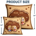 Gift For Grandma,Gift For Grandpa,Grandpa - Grandkids,Grandma - Grandkids,Gift For Women,Gift For Men,Happy - Faux Embroidery Effect Grandkids Spoiled Here - Personalized Pillow