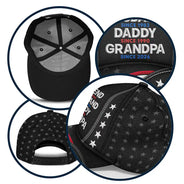 Gift For Grandpa,Gift For Father,Gift For Men,Happy,Independence Day,Proud - Faux Embroidery Effect Legend Husband Daddy Grandpa - Personalized Classic Cap