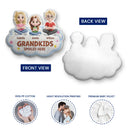 Gift For Grandma,Gift For Grandpa,Grandpa - Grandkids,Grandma - Grandkids,Gift For Women,Gift For Men,Happy - Faux Embroidery Effect Spoiled Grandkids Live Here - Personalized Custom Shaped Pillow