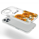 Gift For Girlfriend,Gift For Wife,Gift For Yourself,Gift For Women,Happy,Gift For Sisters,Gift For Bestie,Gift For Mother - Faux Pressed Birth Flower - Personalized Clear Phone Case