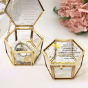 Gift For Daughter,Gift For Women,Happy,Gift For Grandkids - Faux Pressed Birth Flower My Daughter Forever - Personalized Glass Jewelry Box