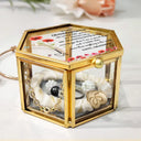 Gift For Daughter,Gift For Women,Happy,Gift For Grandkids - Faux Pressed Birth Flower My Daughter Forever - Personalized Glass Jewelry Box