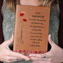 Gift For Daughter,Gift For Women,Happy,Gift For Grandkids - Faux Pressed Birth Flower My Daughter Forever - Personalized Leather Journal