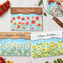 Confident, Gift For Yourself, Cooking, Gift For Women, Icon - Faux Wooden Resin Birth Flower Mom Grandma Kitchen - Personalized Cutting Board