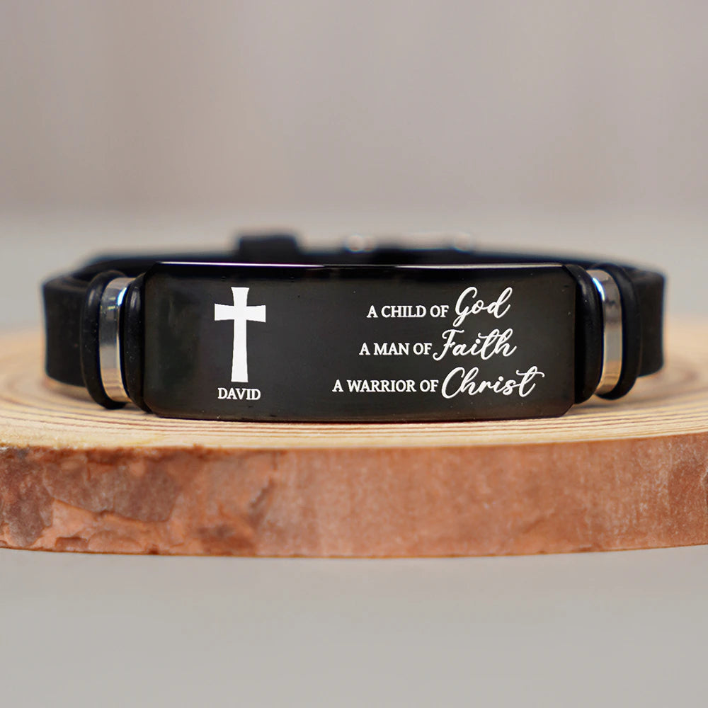 Christian,Gift For Yourself - Favorite Bible And Christian Symbol - Personalized Engraved Bracelet 