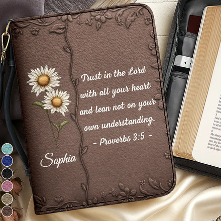 Favorite Bible Verse With Birth Month Flower - Personalized Bible Cover