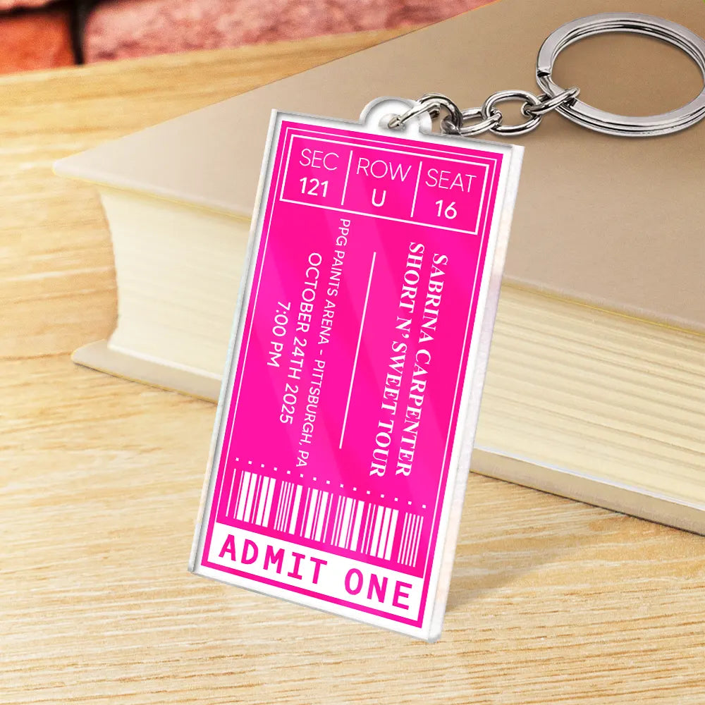 Gift For Yourself,Happy - Favorite Concert Ticket - Personalized Acrylic Keychain