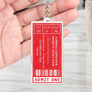 Gift For Yourself,Happy - Favorite Concert Ticket - Personalized Acrylic Keychain