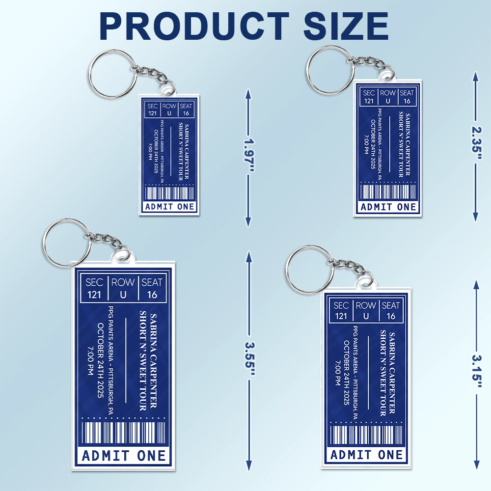 Gift For Yourself,Happy - Favorite Concert Ticket - Personalized Acrylic Keychain