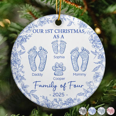 Toile De Jouy Christmas Ornaments