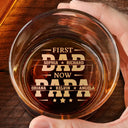 Gift For Grandpa,Gift For Father,Non-Eng,Proud - First Dad Now Grandpa - Personalized Engraved Whiskey Glass
