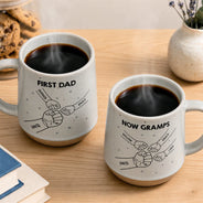 Gift For Father,Adorable,Icon - First Dad Now Grandpa Fist Bumps - Personalized Conical Mug