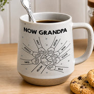 Gift For Father,Adorable,Icon - First Dad Now Grandpa Fist Bumps - Personalized Conical Mug