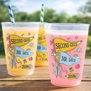 Adorable,Teacher,Back To School,Warp Text - First Day Of School Teacher Name Pennant - Personalized Frosted Cups