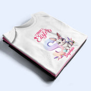 Easter,Gift For Kids,Grandma - Grandkids,Gift For Grandkids,Grandpa - Grandkids,Dad - Children,Mom - Children,Happy - First Easter Bunny With Alphabet Letters - Personalized Baby Onesie