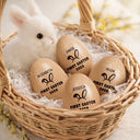 Gift For Kids,Gift For Grandkids,Non-Eng - First Easter With Custom Name - Personalized Musical Wooden Easter Egg Shaker