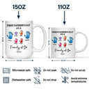 First Time Ever As A Family Of Three Handprints - 3D Inflated Effect Printed Mug, Personalized Mug