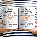 Gift For Mother,Gift For Father,Gift For Kids,Gift For Men,Gift For Women,Happy,Family - First Time Ever As A Family Of Three - Personalized Mug