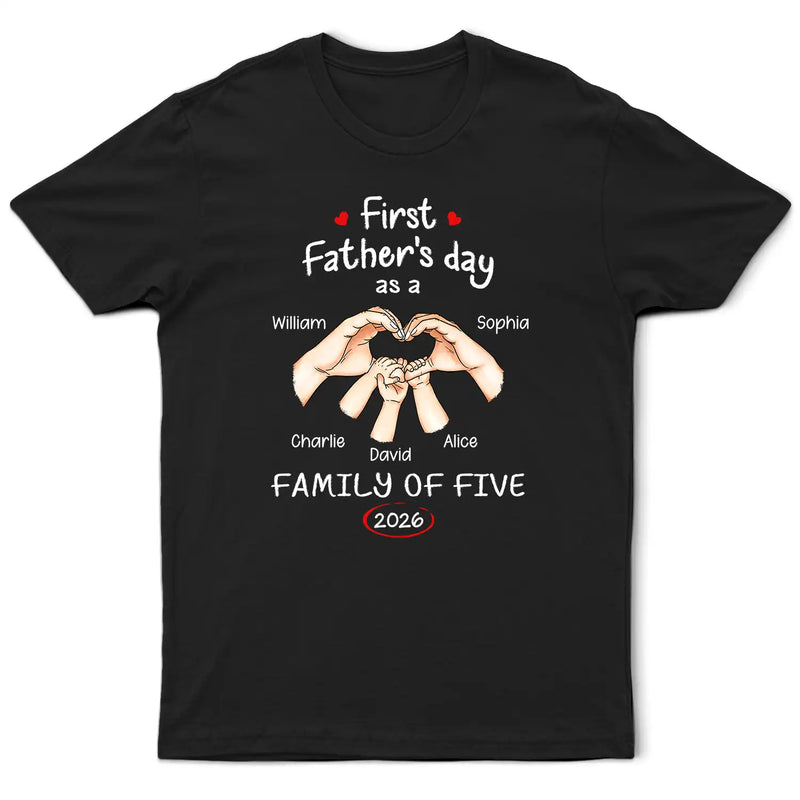 Gift For Mother,Gift For Father,Gift For Kids,Gift For Men,Gift For Women,Happy,Family,Non-Eng,Vector - First Time Ever As A Family Of Three - Personalized T Shirt