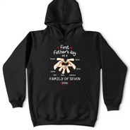 Gift For Mother,Gift For Father,Gift For Kids,Gift For Men,Gift For Women,Happy,Family,Non-Eng,Vector - First Time Ever As A Family Of Three - Personalized T Shirt