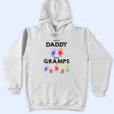 First Dad Now Grandpa Handprints - Gift For Father, Grandfather - Personalized T Shirt