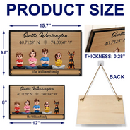 Gift For Yourself,Gift For Mother,Gift For Father,Gift For Grandpa,Gift For Grandma,Family,Happy - Location Coordinates Welcome To Our Home - Personalized Wood Rectangle Sign