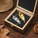 Fishing,Funny,Gift For Men,Gift For Women - Fish Name Monogram - Personalized Metal Fish Lure Set