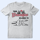 Gift For Father,Gift For Grandpa,Grandpa - Grandkids,Dad - Children,Icon,Proud - Fist Bumps Vintage This Papa Belongs To - Personalized T Shirt